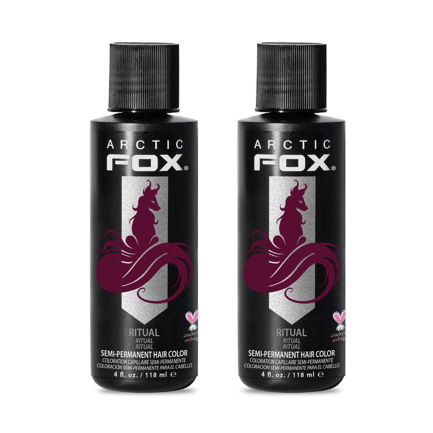 ARCTIC FOX Semi-Permanent Hair Dye - Sunset Orange, Vegan - 2 x 8 oz