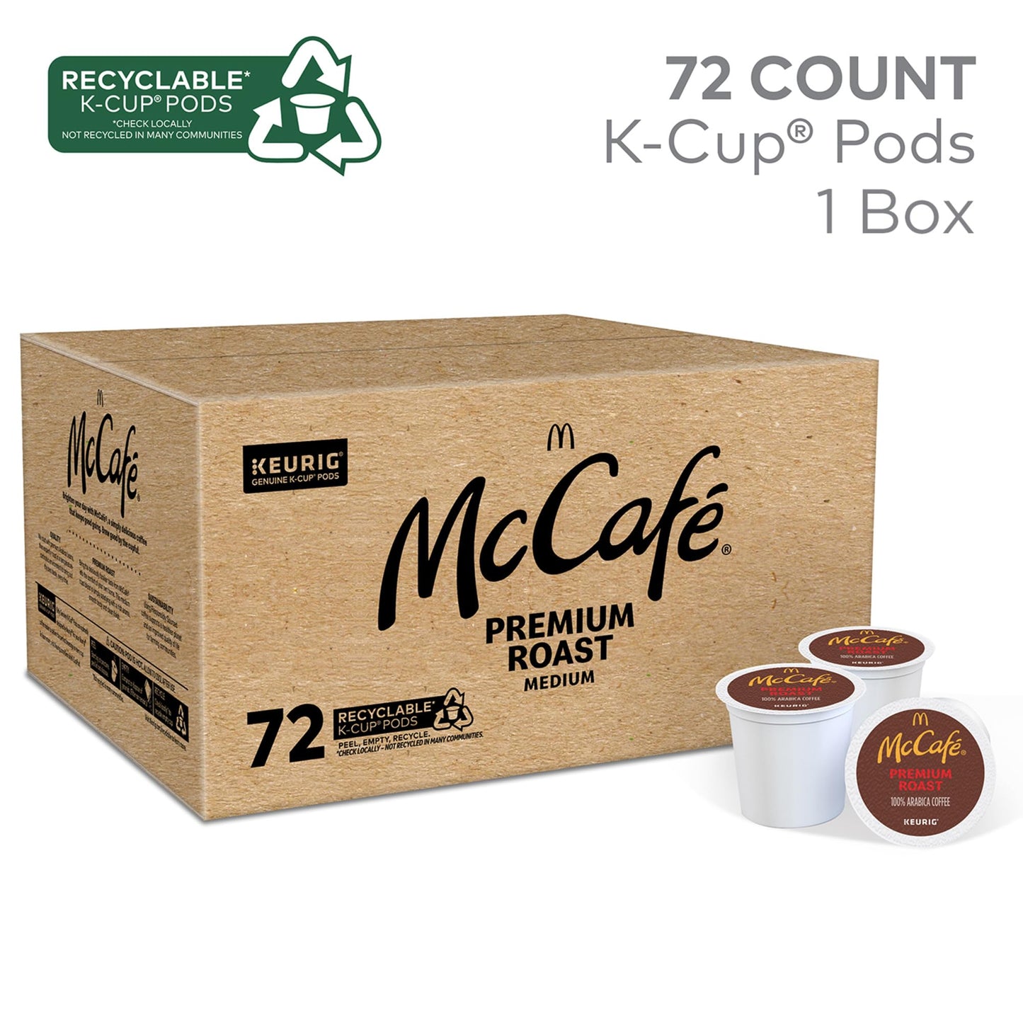 McCafe Premium Roast Coffee, Single Serve Keurig K-Cup Pods, Medium Roast, 84 Count
