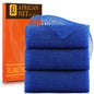 UJFQBH African Net Sponge Authenti, Exfoliating Body Scrubber for Back and Hard to Reach Areas, Gentle Daily Exfoliation for Deep Cleansing, Quick Drying Shower Essential, Aqua Grey 3 Pack