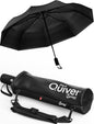 Windproof Travel Umbrella - Compact & Withstands Winds up to 100MPH, Strongest Premium Auto Folding Umbrella for Rain and Sun - Durable, Light & Portable for Women & Men, Fits Backpack & Cars