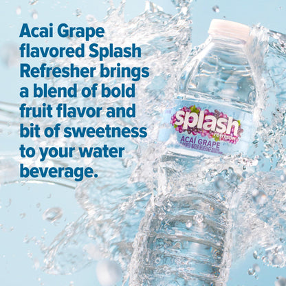 SPLASH REFRESHER Flavored Water Bottles, Mandarin Orange - 6 Pack