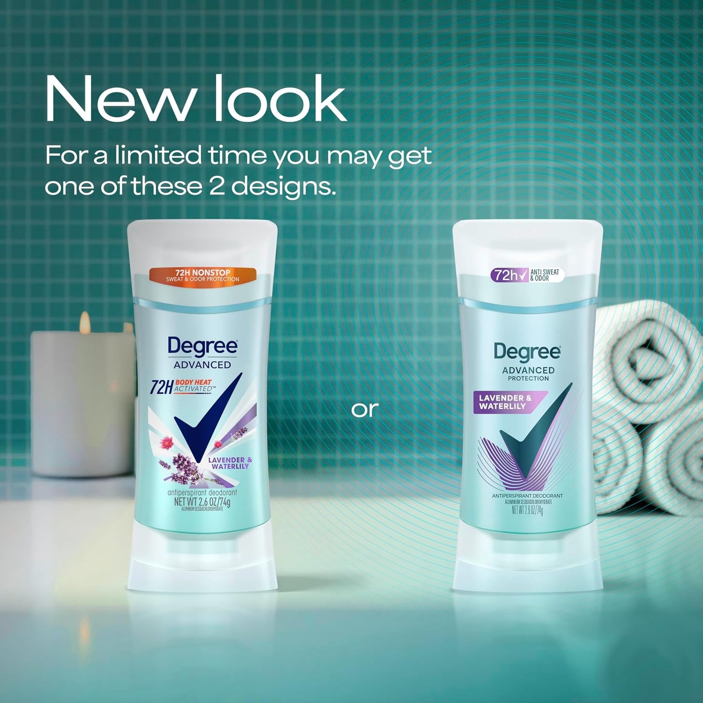 Degree Antiperspirant Deodorant Sexy Intrigue 72-Hour Sweat & Odor Protection Antiperspirant Deodorant For Women with Body Heat Activated Technology 2.6 oz (Pack of 2)