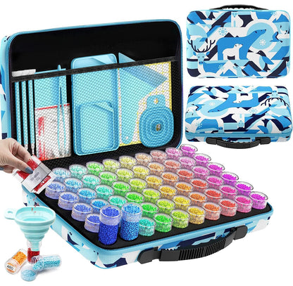 ARTDOT 60 Slots Storage Container for Diamond Art Kits for Adults, Portable Bead Storage Boxes for Diamond Painting Accessories and Tools