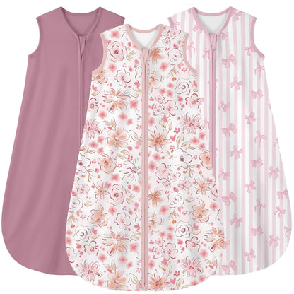 Yoofoss Baby Sleep Sack 0-6 Month 0.5TOG 100% Organic Cotton 2-Way Zipper