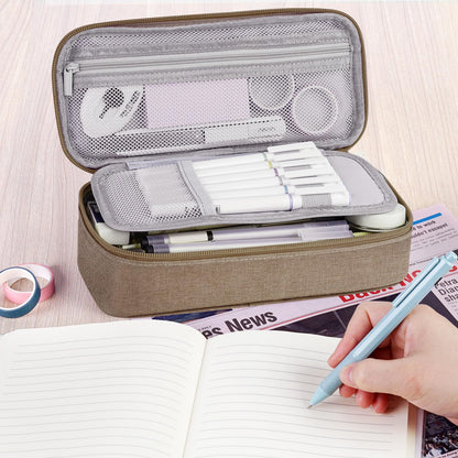 WEMATE Pencil Case, Large Storage Organizer, Makeup Bag, Teacher Must - have, Big Pencil Pouch, Marker Case for College