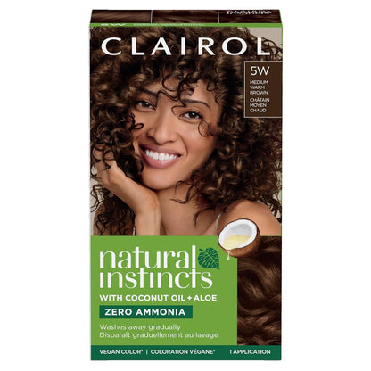 Clairol Natural Instincts Demi-Permanent Hair Dye, 4 Dark Brown | 1 Pack