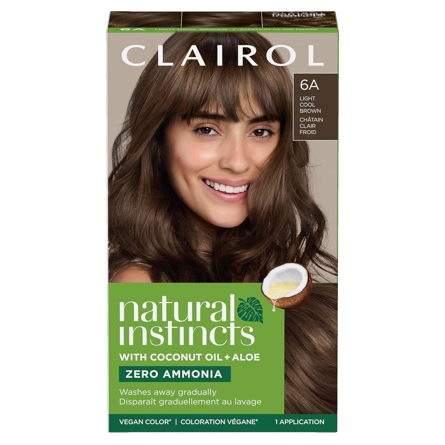 Clairol Natural Instincts Demi-Permanent Hair Dye, 4 Dark Brown | 1 Pack