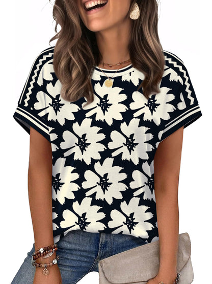 WIHOLL Womens Tops Short Sleeve Shirts Summer Outfits 2026 Spring Dressy Casual Clothes Clothing