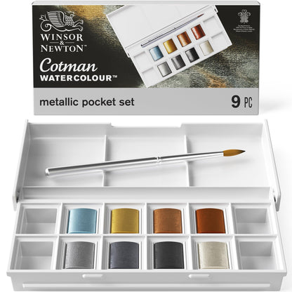 Winsor & Newton Cotman Watercolor Paint Set, Sketchers' Pocket Set