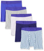 Amazon Essentials Men's Breathable Cotton Boxer Briefs, Tag-Free, Pack of 5