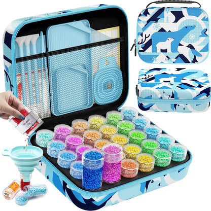 ARTDOT 60 Slots Storage Container for Diamond Art Kits for Adults, Portable Bead Storage Boxes for Diamond Painting Accessories and Tools