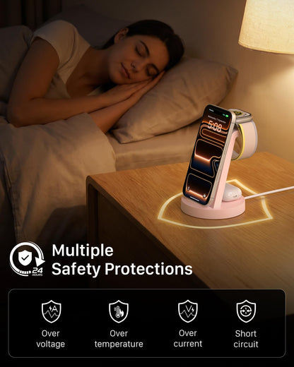 Anlmz 3 in 1 Charging Station - Wireless Charger for Apple Multiple Devices