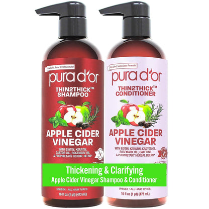 PURA D'OR Deep Moisturizing Biotin Hair Regrwoth Conditioner Thickens, Softens, & Moisturizes Dry, Frizzy, Damaged Hair w/Argan Oil, Pumpkin, Rosemary, Honeysuckle, Vitamin E, Men & Women, 16oz