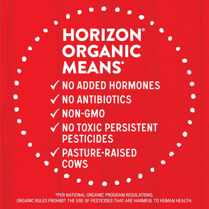 Horizon Organic Shelf Stable Whole Milk Boxes, Pack of 18-8g Protein per Serving