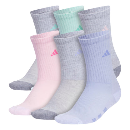 adidas Kids Athletic Cushioned 6-Pack Crew (Little Kid/Big Kid/Adult)