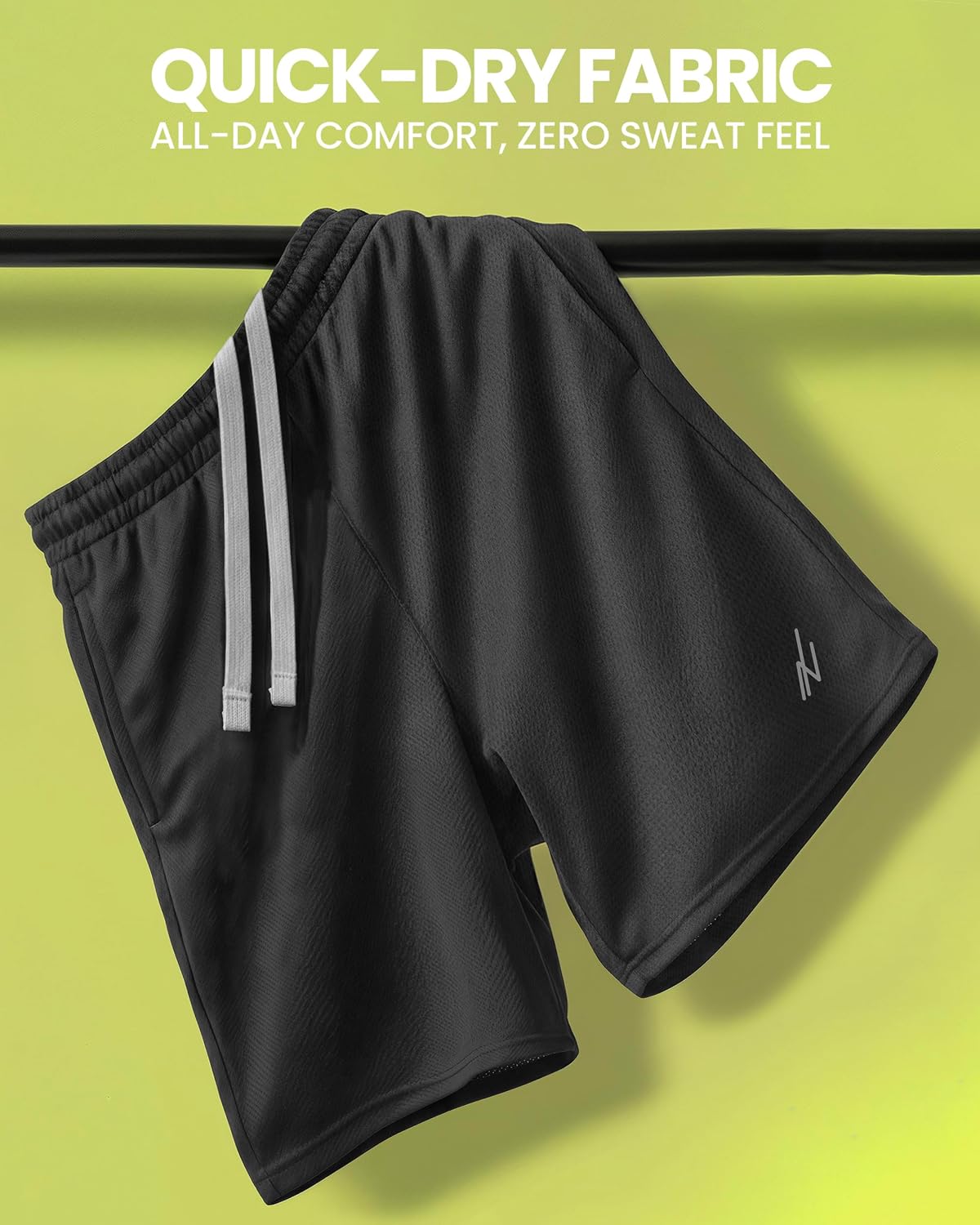 Breathable Mesh Mens Athletic Shorts Loose-Fit Quick Dry Running Gym Shorts