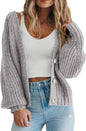 PRETTYGARDEN Women's Chunky Knit Open Front Cardigan Sweaters Fall Outfits
