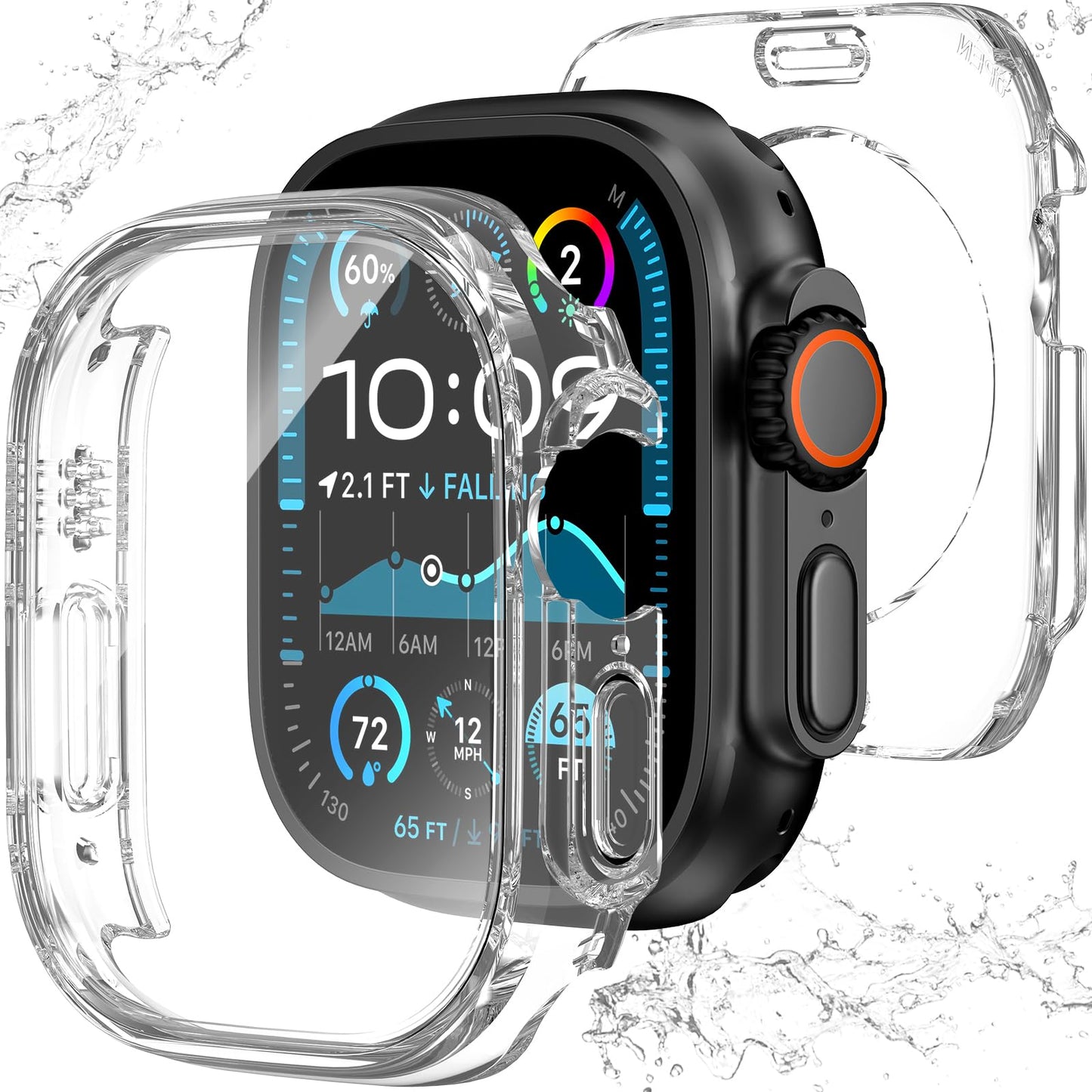 YIJDACASE 3 in 1 Waterproof Case for 40mm Apple Watch SE 3/2/1 Series 6/5/4