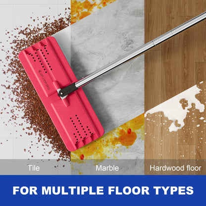 JOYMOOP Wall Mop and Bucket Set, Hands-Free Flat Floor Mop with 3 Washable Microfiber Pads, Wet and Dry Use, Ideal for Home and Commercial Floor Cleaning
