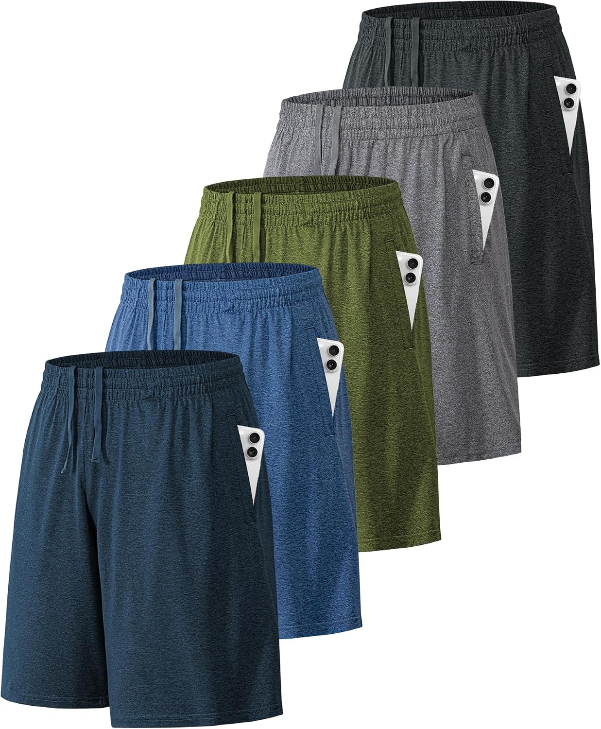 BALENNZ Mens Athletic Shorts with Pockets Quick Dry Workout Shorts Men