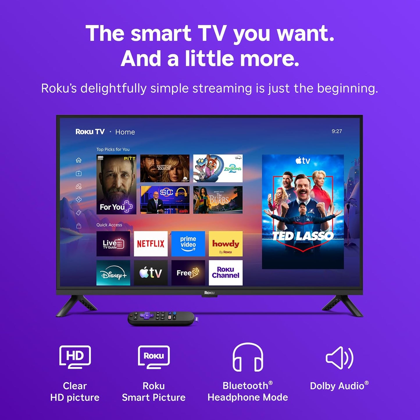 Roku 32-Inch Select Series Smart TV 2026-720p HD TV - RokuTV