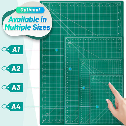 anezus Self Healing Sewing Mat, 12inch x 18inch Rotary Cutting Mat Double Sided 5-Ply Craft Cutting Board for Sewing Crafts Hobby Fabric Precision Scrapbooking Project