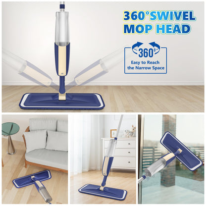 Spray Wet Mops for Floor Cleaning: Hardwood Floor Mop Refillable Dust Mop