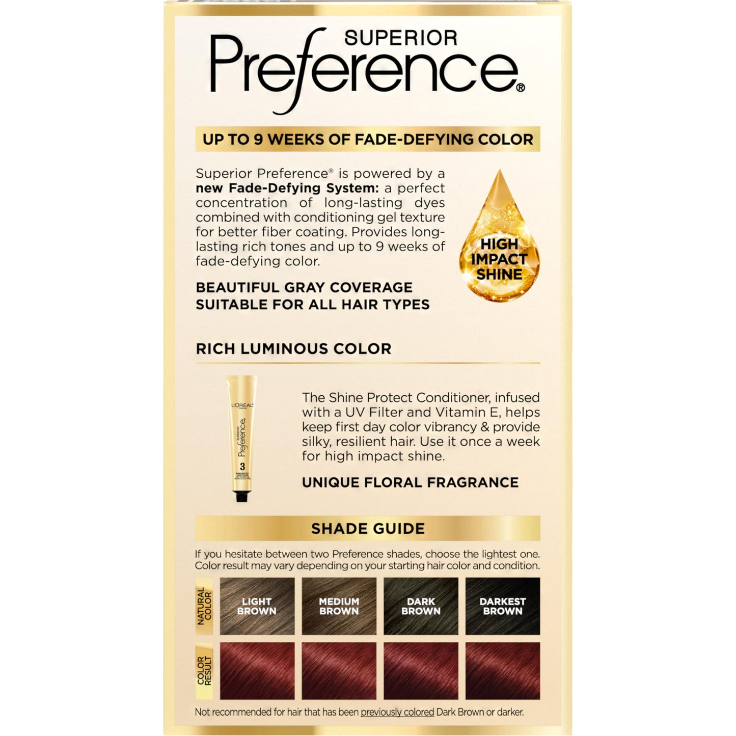 L'Oreal Paris Superior Preference Luminous Fade-Defying Permanent Hair Color, Hair Dye For Up to 9 Weeks of Radiance, Medium Brown 5, 1 Hair Dye Kit