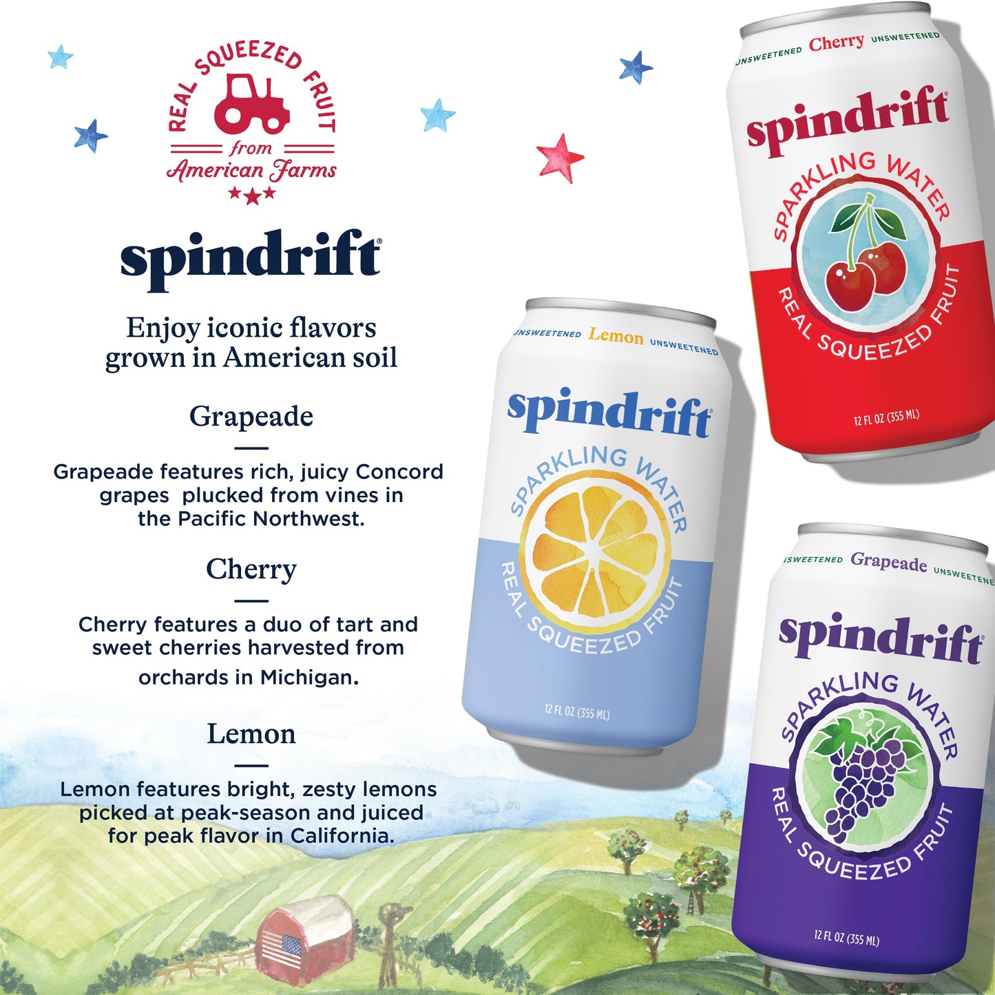 Spindrift Sparkling Water, 4 Flavor Variety Pack, Made with Real Squeezed Fruit, 12 Fl Oz (Pack of 20)