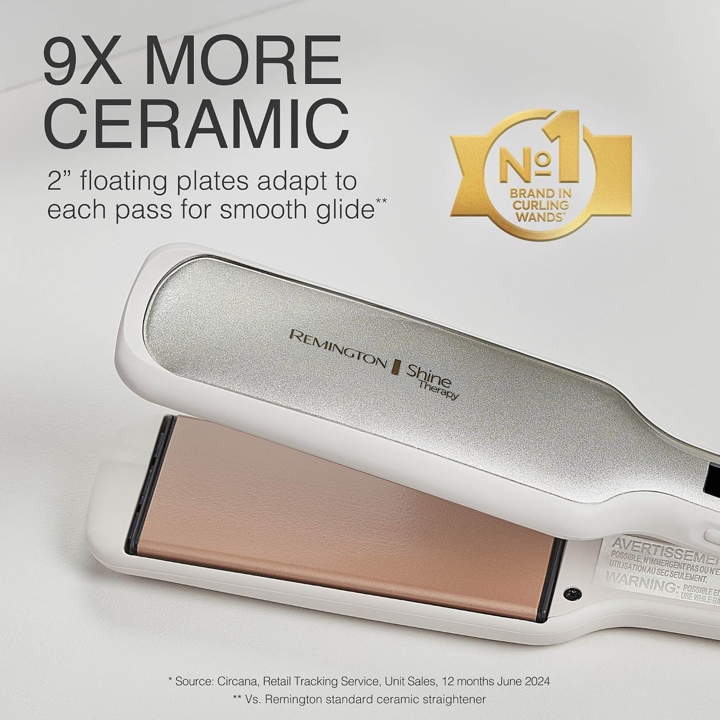 Remington Shine Therapy 1 Inch Hair Straightener, Argan Oil & Keratin