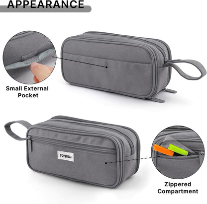 TOPBIDAI Large Pencil Case Pouch for Girls Boy Women Men Adults