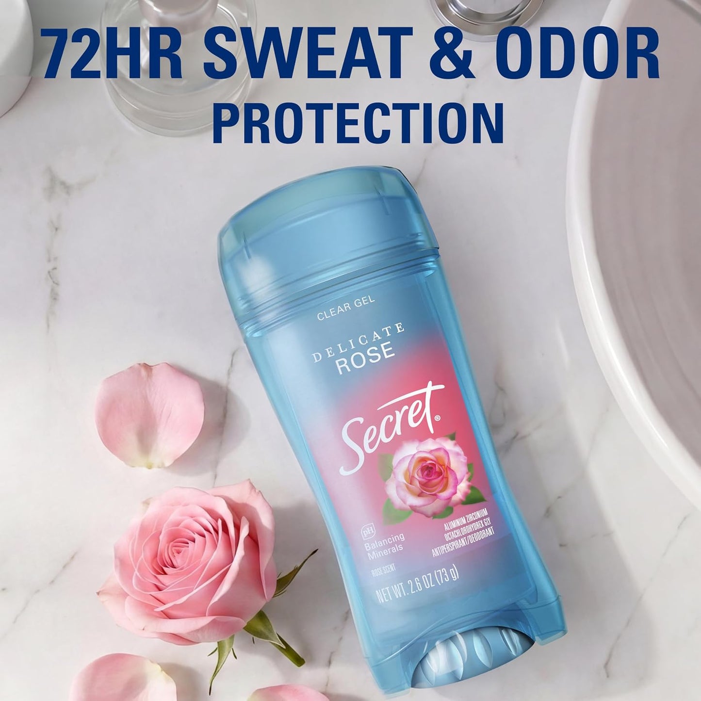 Secret Fresh Antiperspirant Deodorant for Women, 72hr Freshness on the Rocks with Pro-Hyaluronic Acid, Miami Mocktails Edition, Clear Gel, Pineapple Paradise with Pineapple & Coconut Scent, 2.6 oz