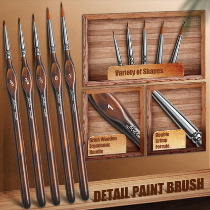 Golden Maple Detail Paint Brushes Set 10pcs
