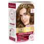 L'Oreal Paris Excellence Crème Permanent Hair Dye, Triple Care Hair Color with Hyaluronic Acid for 100% Gray Coverage, 4 Dark Brown, 1 Kit (Packaging May Vary)