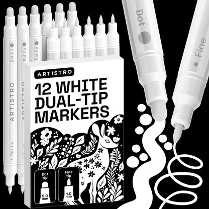 ARTISTRO Dual-Tip Acrylic Paint Marker Pens - Set of 36