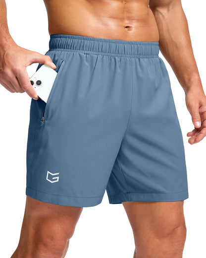 G Gradual Men's Athletic Running Shorts with 2 Zipper Pockets 7"/ 5"/ 9"