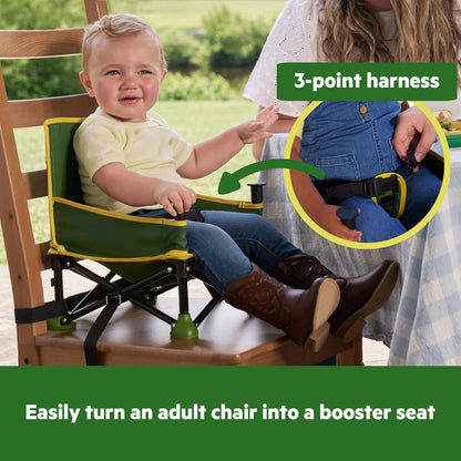 Bright Starts Pop 'N Sit Portable Booster, Indoor/Outdoor Use, Floor Seat with Feeding Tray, Teal, 6 Mos - 3 Yrs