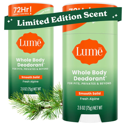 Lume Whole Body Deodorant - Solid Stick - 2.6 oz, 2 pk (Soft Powder)