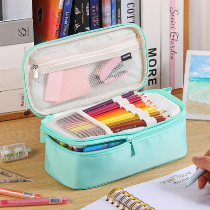 Cute Large Pencil Case Pouch,Personalized Initial Pencil Bag for Girls Boy