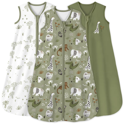 Yoofoss Baby Sleep Sack 0-6 Month 0.5TOG 100% Organic Cotton 2-Way Zipper