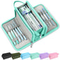Sooez Large Pencil Case, Pencil Pouch, Pencil Bag, Pencil Box, Pink & Plaid