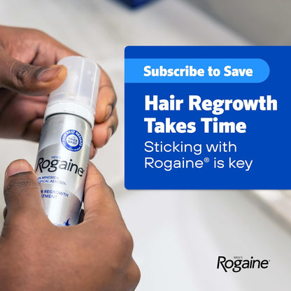 Men's Rogaine 5% Minoxidil Topical Foam, Unscented, 3 Mo Supply, 3x 2.11 Oz