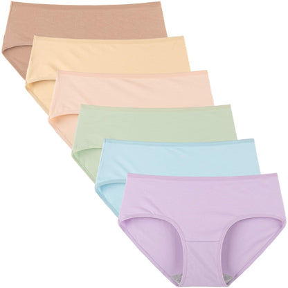 INNERSY Womens Underwear Cotton Hipster Panties Regular & Plus Size 6-Pack
