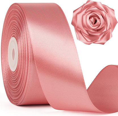 Mauproy Dusty Rose Satin Ribbon, 1-1/2 Inch, 50 Yards