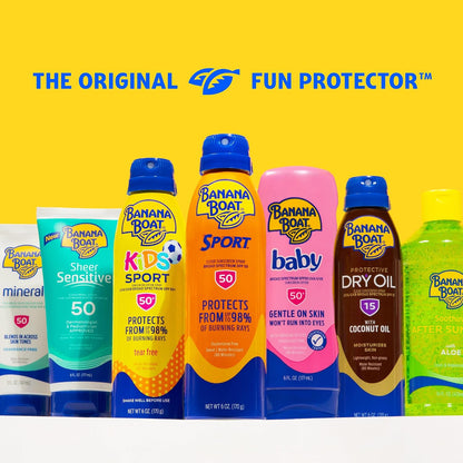 Banana Boat Sport SPF 50 Sunscreen Spray, 6 oz (2 Pack)