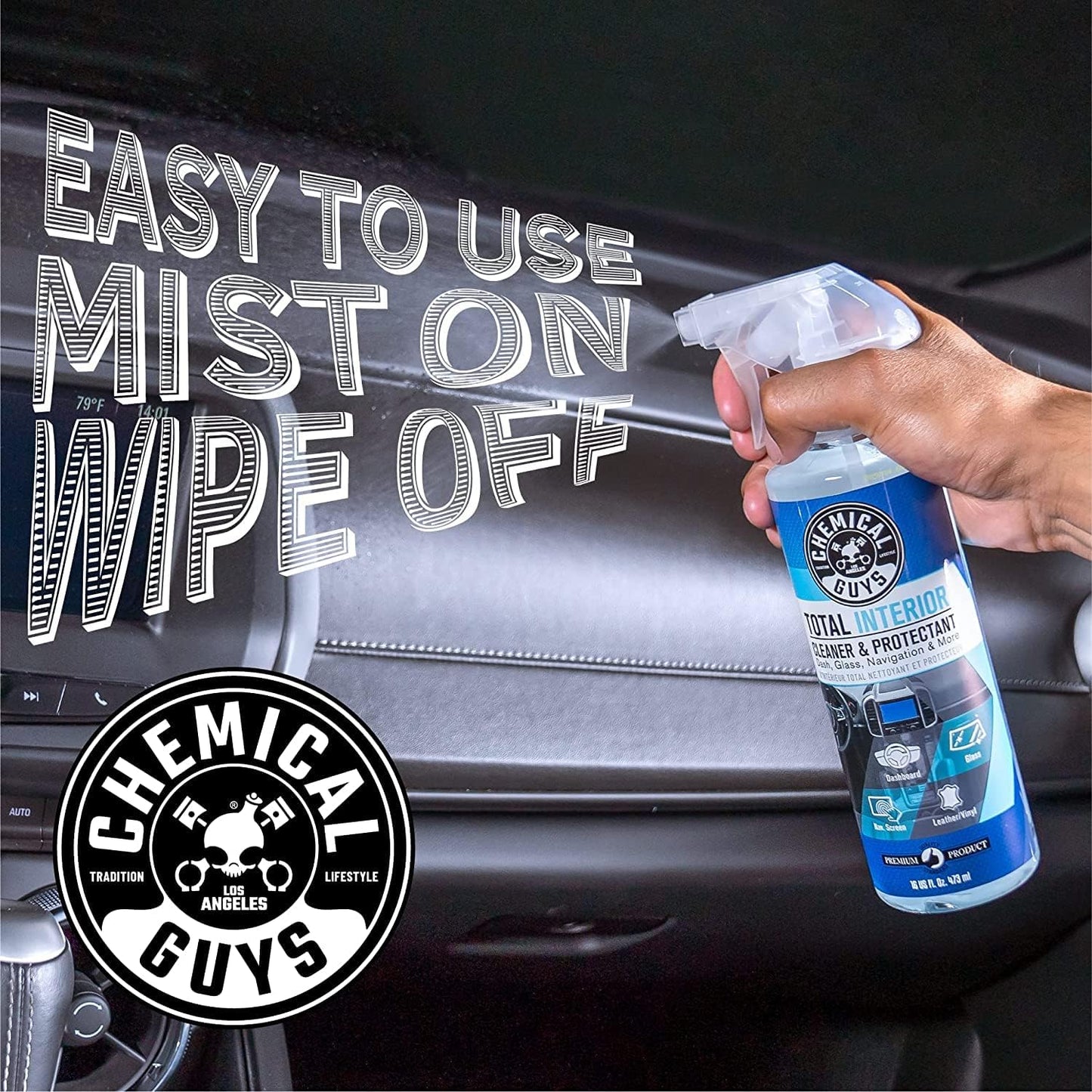 Chemical Guys, Total Interior Cleaner, Protectant & Car Detailer, 16 oz