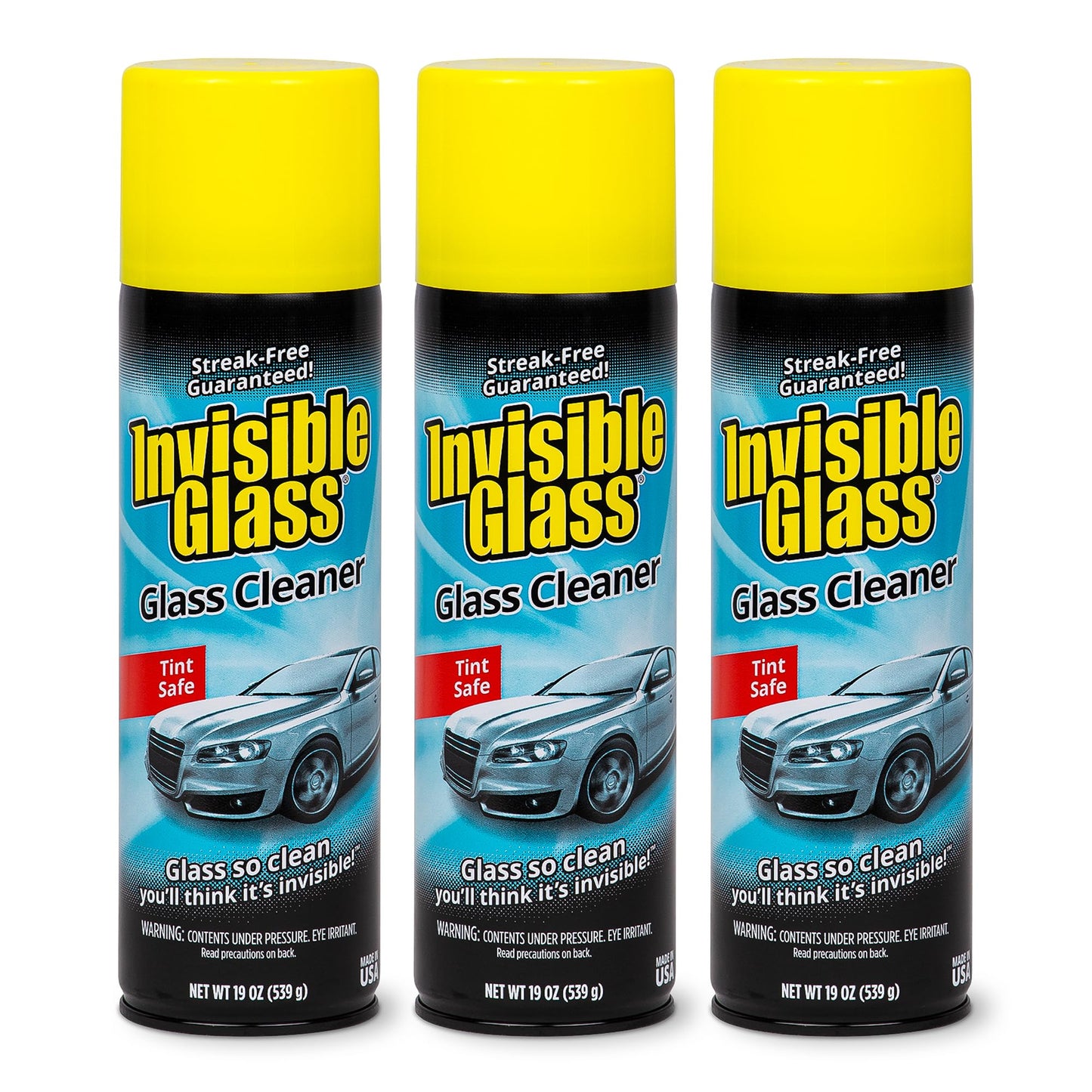 Invisible Glass 91164-2PK Premium Aerosol Glass Cleaner Spray for Car Windshields and Windows, Automotive and Home Window Cleaner, Streak-Free, Ammonia-Free, Tint-Safe – 19 oz (Pack of 2)