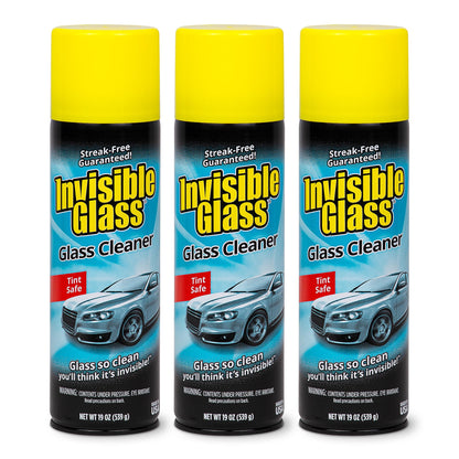 Invisible Glass 91164-2PK Premium Aerosol Glass Cleaner Spray for Car Windshields and Windows, Automotive and Home Window Cleaner, Streak-Free, Ammonia-Free, Tint-Safe – 19 oz (Pack of 2)