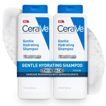 CeraVe Gentle Hydrating Shampoo with Hyaluronic Acid for Hair & Scalp, 12oz
