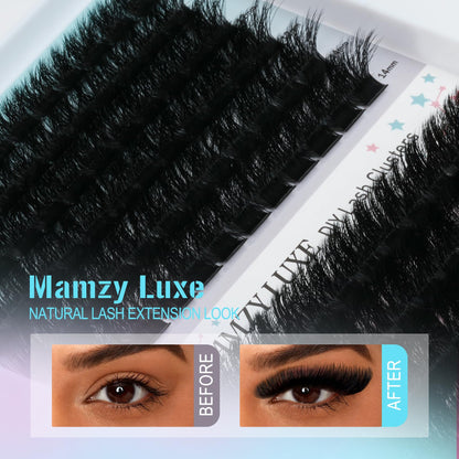 Lash Clusters Wispy 100D Eyelash Clusters 10-18mm Fluff Cluster Eyelash Extensions D Curl No Plastic Feel Individual Lashes Extension 204 Pcs Versatile False Eyelashes Clusters